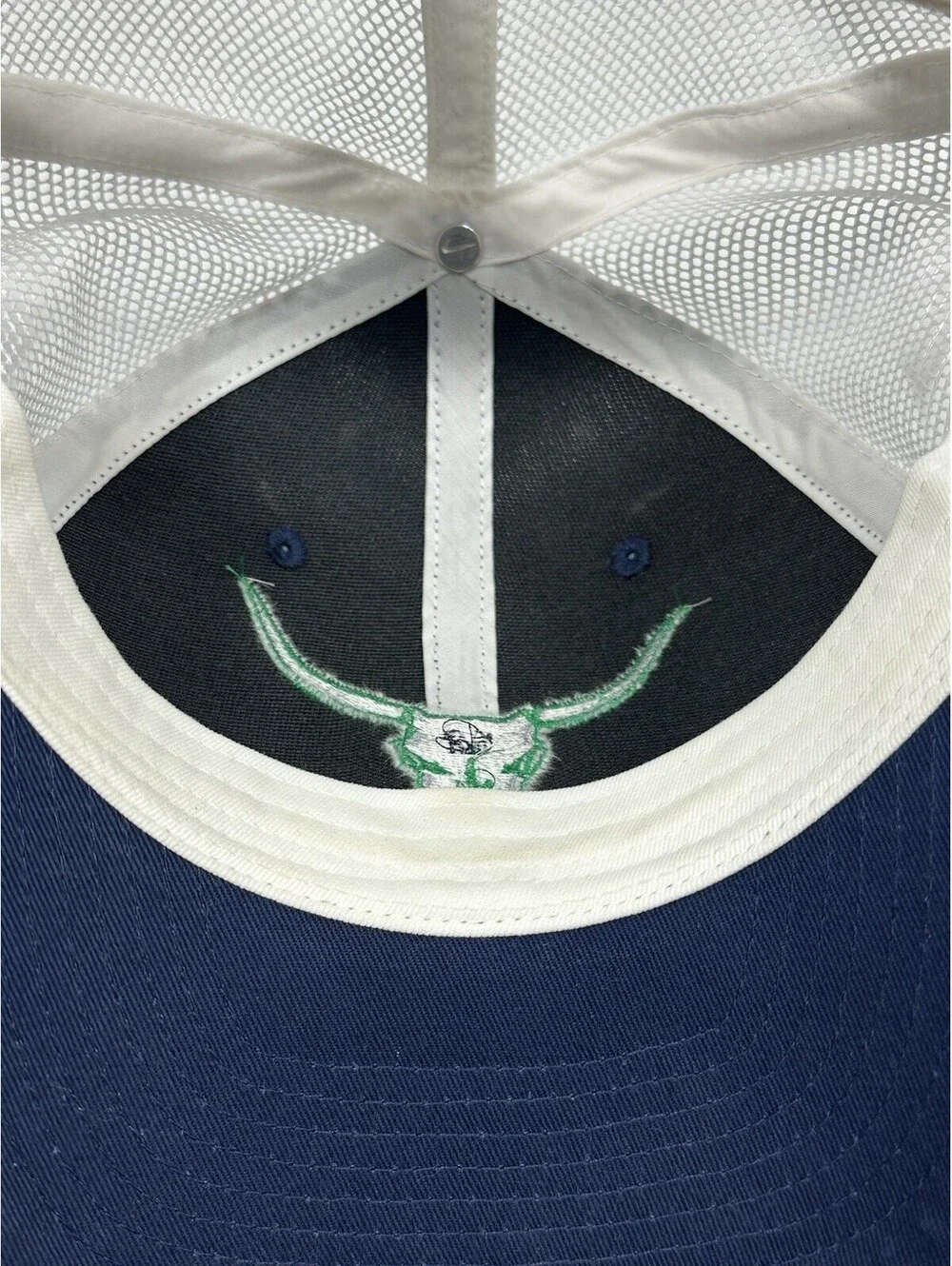 Nike Rise Trucker Hat Navy Blue Longhorn Bull Logo Mesh Snapback One Size
